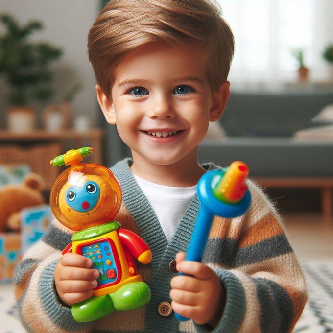 Kid Holding Toys